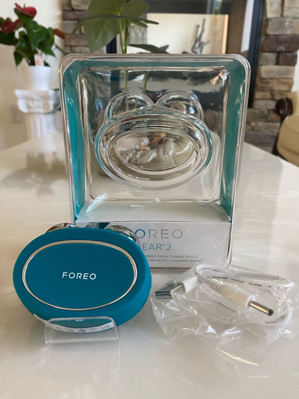 FOREO Bear 2 Facial Toning Device - Teal Blue